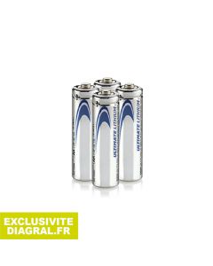 Lot de 4 piles LR06 Lithium RXU23X