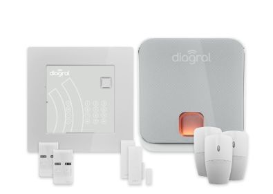 Pack alarme connecté optimal avec 5 détecteurs. Kit alarme maison Diagral