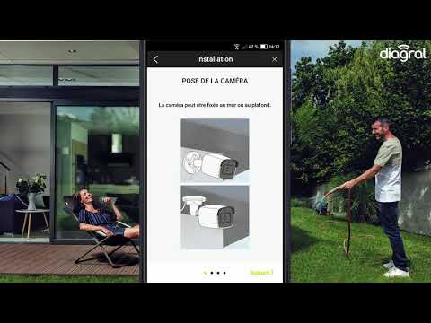 Installer une caméra extérieure DIAG24VCF avec l’application e-ONE sans système d’alarme