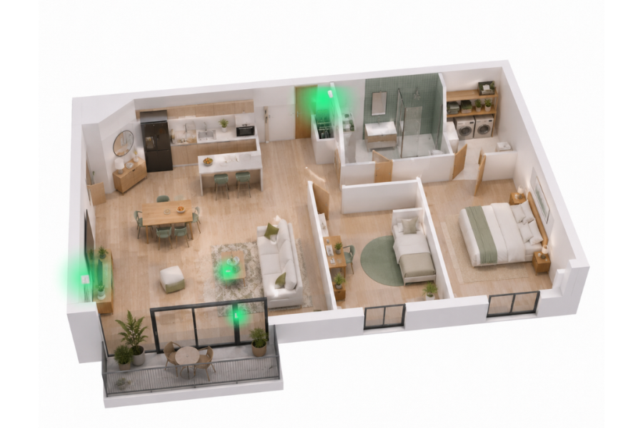 Pack alarme appartement connecté Diagral